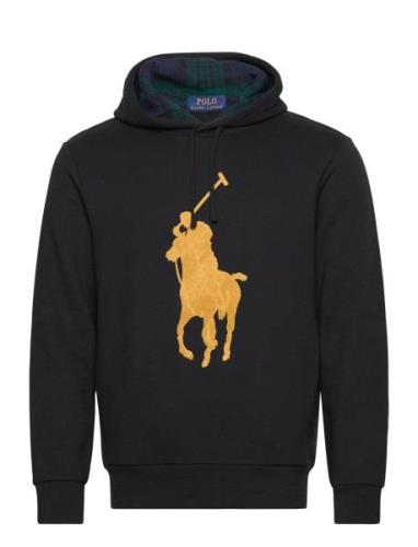 The Rl Fleece Big Pony Hoodie Tops Sweatshirts & Hoodies Hoodies Black...