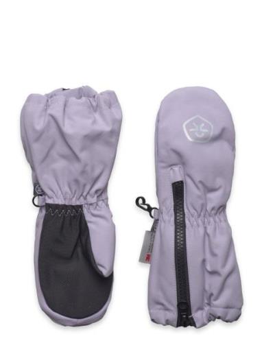 Mittens Long W. Zipper Accessories Gloves & Mittens Mittens Purple Col...