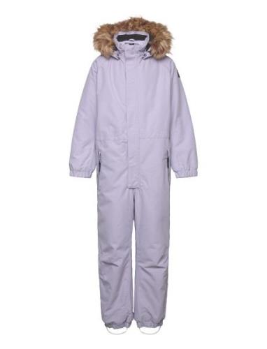 Coverall W. Fake Fur Outerwear Coveralls Snow-ski Coveralls & Sets Pur...