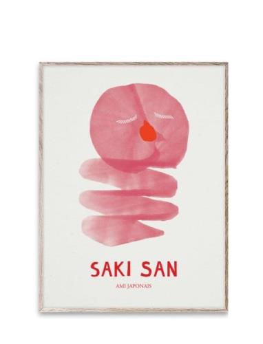 Saki San, 30X40 Home Kids Decor Posters & Frames Posters Pink MADO