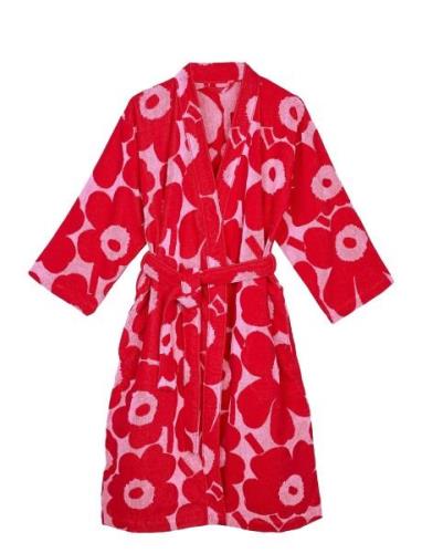 Unikko Bath Robe Home Textiles Bathroom Textiles Robes Pink Marimekko ...