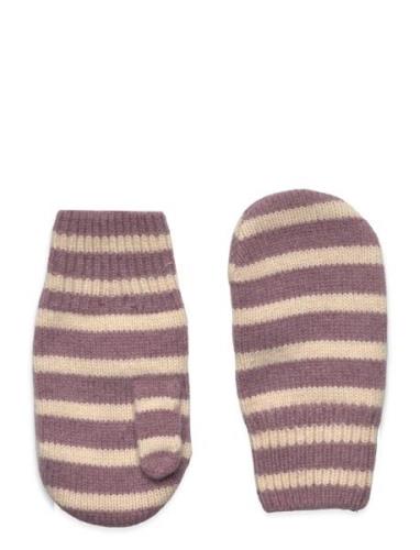 Bergen Striped Mittens Accessories Gloves & Mittens Mittens Purple Mp ...