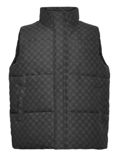 Pondo Cotton Monogram Bodywarmer Vest Black Daily Paper