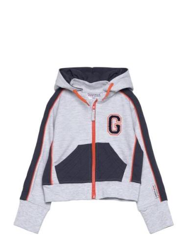 College Zip Hoodie Grey Mel Tops Sweatshirts & Hoodies Hoodies Grey Ge...