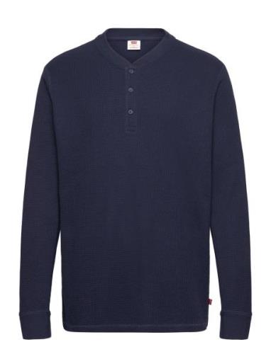 Ls Thermal 3 Bttn Henley Navy Tops Polos Long-sleeved Navy LEVI´S Men