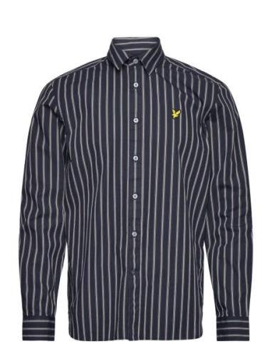 Multi Stripe Shirt Tops Shirts Casual Navy Lyle & Scott