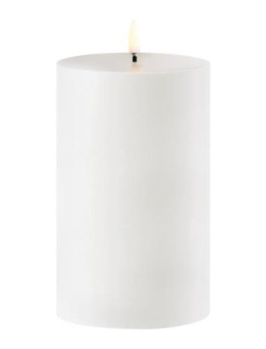 Outdoor Led Pillar Candle, White, 8,4X15 Cm Home Decoration Candles Bl...