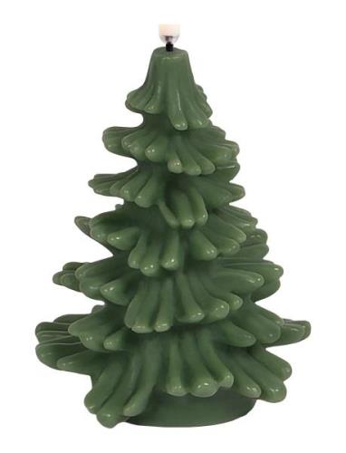 Led Candle Christmas Tree, Olive Green, Smooth, 9X12 Cm Home Decoratio...