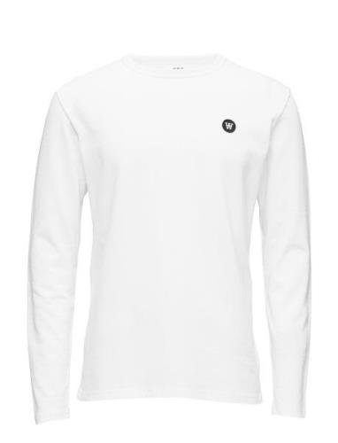 Mel Long Sleeve Tops T-Langærmet Skjorte White Double A By Wood Wood