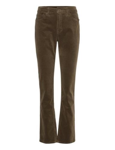 Stretch Corduroy Mid-Rise Straight Pant Bottoms Trousers Straight Leg ...