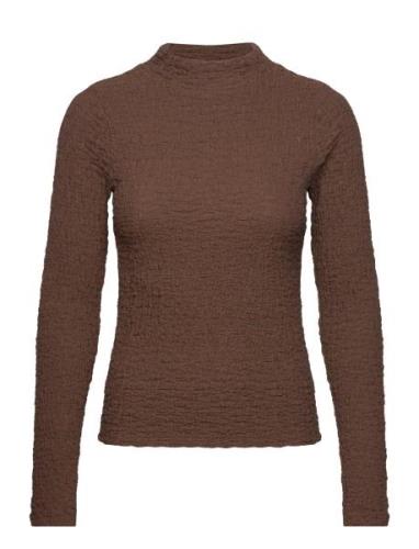 Magen-M Tops T-shirts & Tops Long-sleeved Brown MbyM