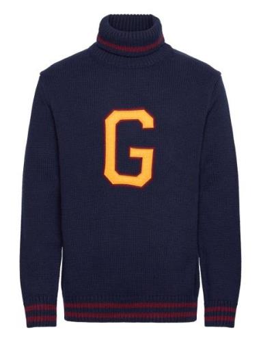 Seasonal G Turtleneck Tops Knitwear Turtlenecks Navy GANT