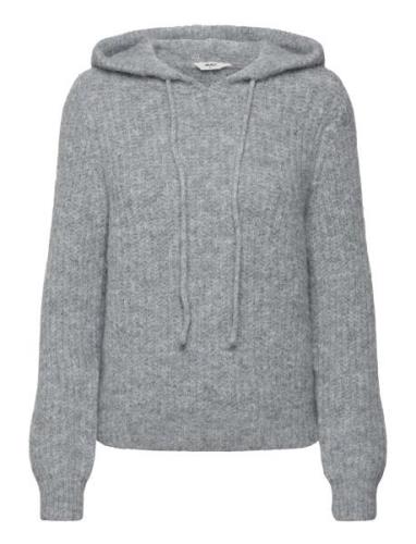 Objmilu Ls Re Knit Hoodie Noos Tops Sweatshirts & Hoodies Hoodies Grey...