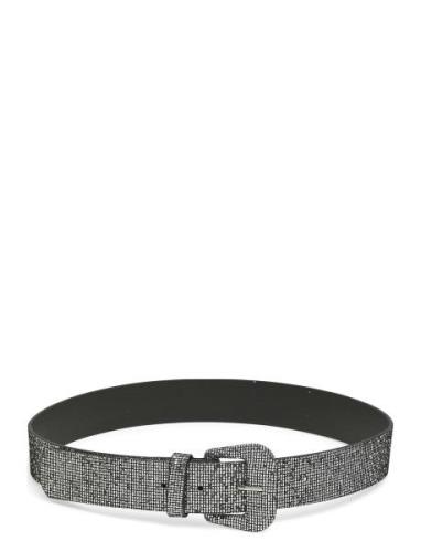 Pcrimmi Glitter Waist Belt Bælte Silver Pieces