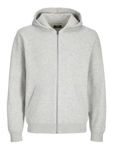 Jcocaleb Knit Zip Hoodie Bf Tops Sweatshirts & Hoodies Hoodies Grey Ja...