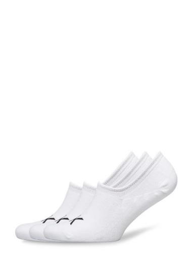 Ck Men Footie High Cut 3P Logo Ankelstrømper Korte Strømper White Calv...