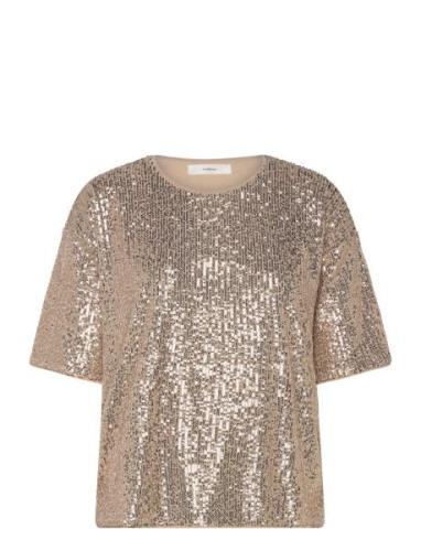 Jarjariw Tshirt Tops Blouses Short-sleeved Gold InWear