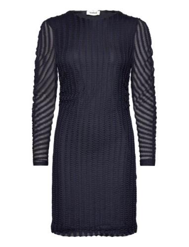 Slsolveig Dress Knælang Kjole Navy Soaked In Luxury