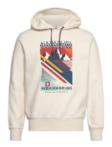 Portalet Hoodie Tops Sweatshirts & Hoodies Hoodies Cream Napapijri