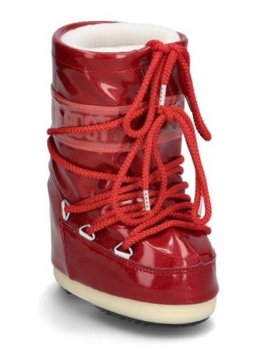 Mb Icon Jr Glitter Vinterstøvler Pull On Red Moon Boot