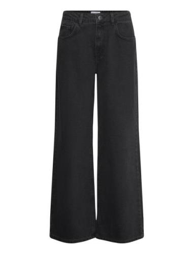 Katy Jeans Bottoms Trousers Wide Leg Black Noella