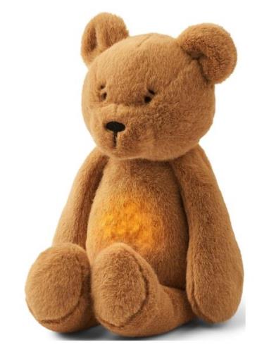 Hattie Bear Humming Teddy Home Kids Decor Lighting Night Lamps Brown L...