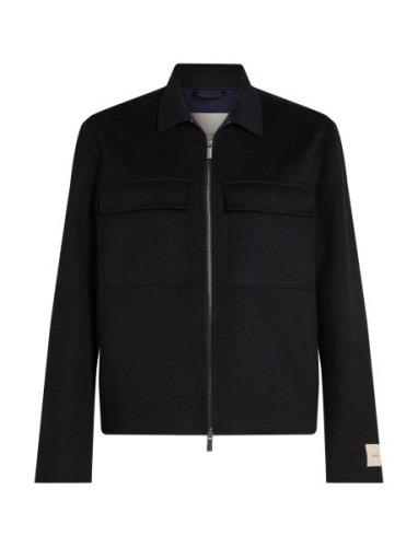 2 T Double Face Wool Jacket Uldjakke Jakke Black Calvin Klein