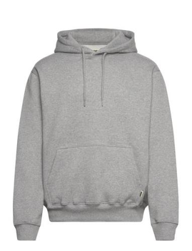 Wbpacs Base Hoodie Tops Sweatshirts & Hoodies Hoodies Grey Woodbird