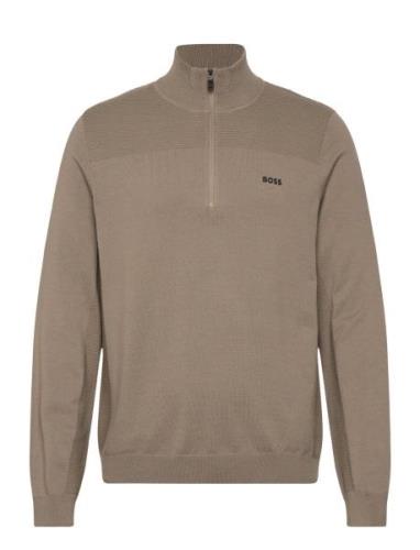 Momentum-X_Qz Sport Sweatshirts & Hoodies Sweatshirts Beige BOSS