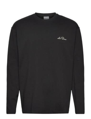 Crew Ls T-Shirt Tops T-Langærmet Skjorte Black Les Deux