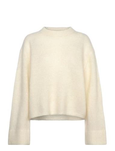 Niclas Short Sweater Tops Knitwear Jumpers Cream Stylein