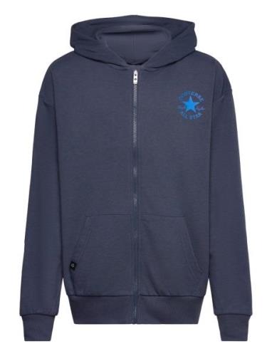 Zh-Full Zip Hoody Sport Sweatshirts & Hoodies Hoodies Navy Converse