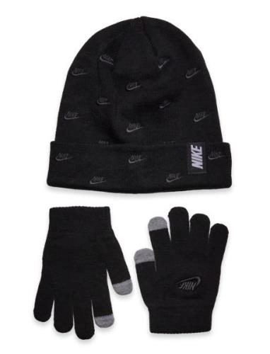 Nike Futura Toss Peak Beanie Set Sport Headwear Hats Beanie Black Nike