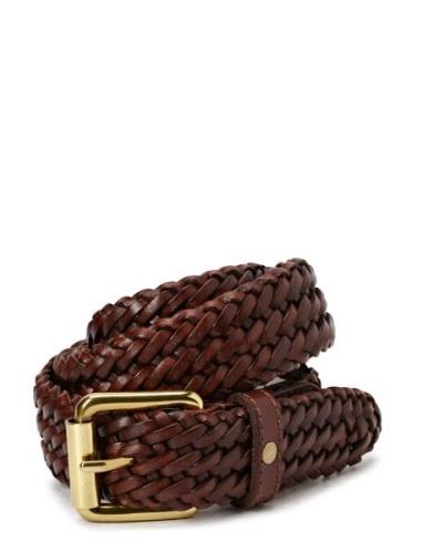 Grahn Accessories Belts Braided Belt Brown Saddler