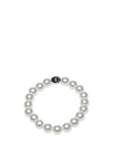 Laney Elastic Pearl Brace Silver/M Accessories Jewellery Bracelets Pea...