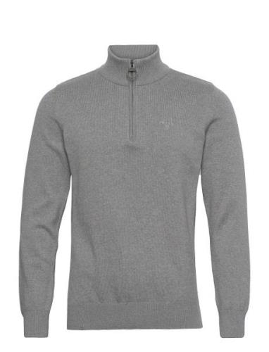 Barbour Cotton Half Zip Designers Knitwear Half Zip Jumpers Grey Barbo...