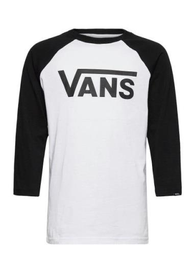 Vans Classic Raglan Boys Sport T-shirts Long-sleeved T-Skjorte White V...