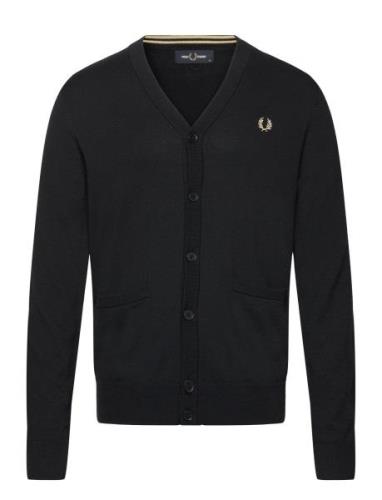 Classic Cardigan Tops Knitwear Cardigans Black Fred Perry