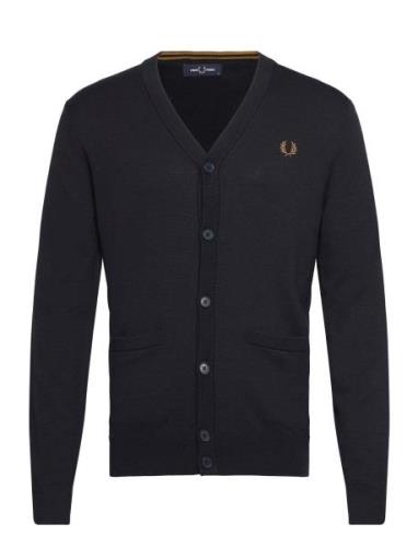 Classic Cardigan Tops Knitwear Cardigans Navy Fred Perry