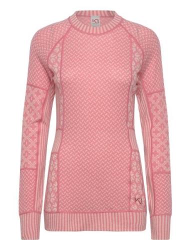 Smekker Ls Sport Base Layer Tops Pink Kari Traa