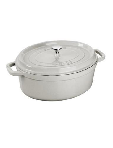 La Cocotte - Round Cast Iron Home Kitchen Pots & Pans Casserole Dishes...