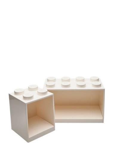 Lego Brick Shelf 4+8 Set Home Kids Decor Furniture Shelves White LEGO ...