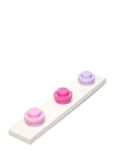 Lego Wall Hanger Rack Home Kids Decor Storage Hooks & Hangers Pink LEG...