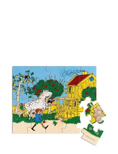 Pippi Träpussel, 20 Bitar Toys Puzzles And Games Puzzles Wooden Puzzle...