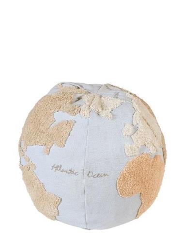 Pouffe World Map Home Kids Decor Cushions Multi/patterned Lorena Canal...