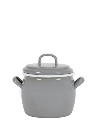 Bellied Pot With Lid 0,7 L Home Kitchen Pots & Pans Saucepans Grey Koc...