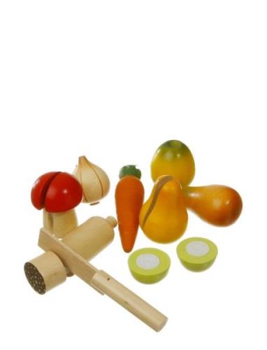 Wooden Fruit And Vegetables With Velcro Toys Toy Kitchen & Accessories...