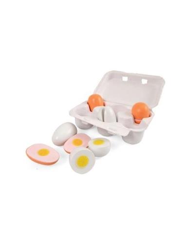 Wooden Eggs In An Egg Tray, 6 Pieces Toys Toy Kitchen & Accessories To...