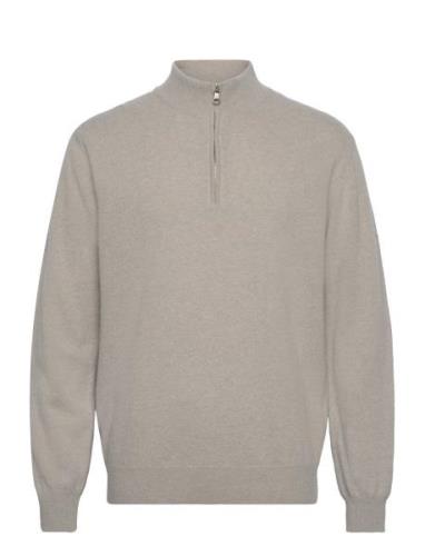 Patton Half Zip Designers Knitwear Half Zip Jumpers Beige Oscar Jacobs...