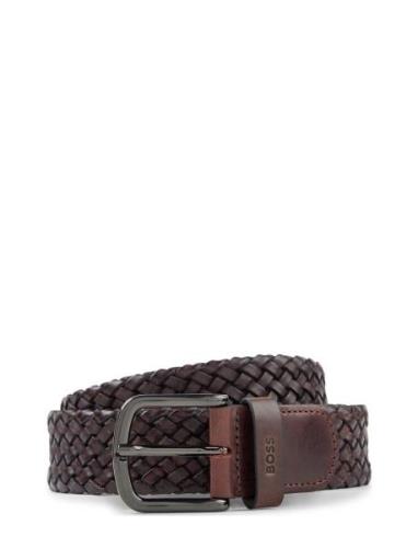 Sash-Wn2_Sz35 Accessories Belts Braided Belt Brown BOSS